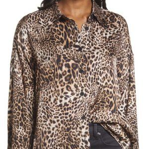AllSaintsAnimal Print Oversize Blouse